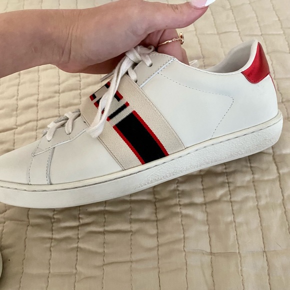 Gucci Ace Stripe Sneakers Tennis Shoes  39 - Picture 3 of 10